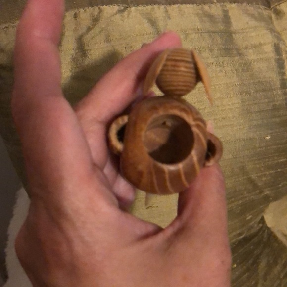 Mid Century Style Wood Elephant Toothpick Holder - Picture 3 of 5